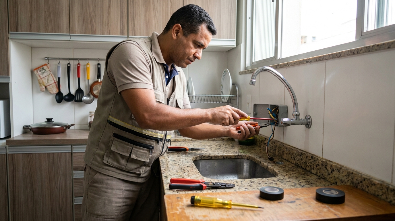 Instalação em Cozinha ou Área Gourmet em Marília‑SP