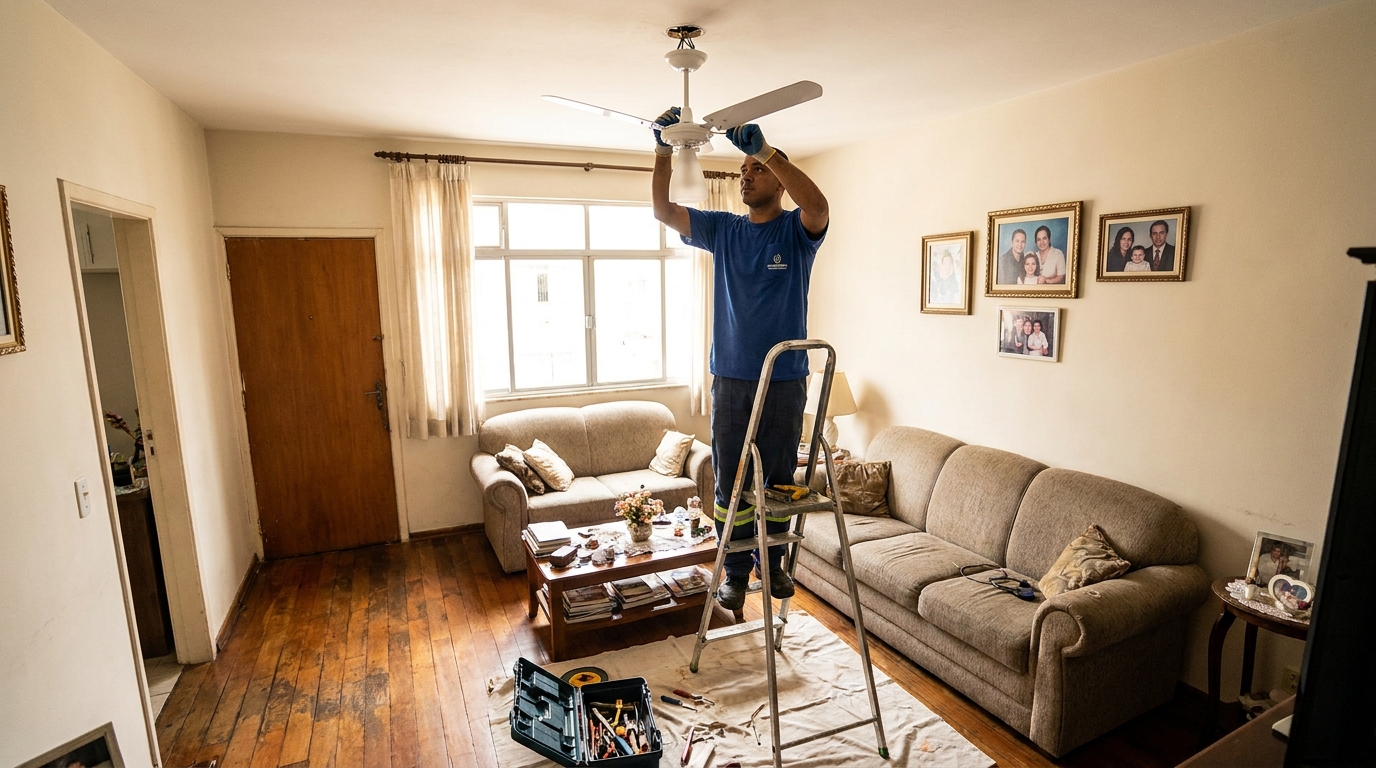 Substituição de Ventilador em Marília‑SP